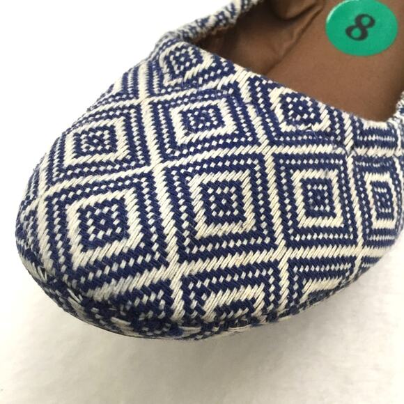 LUCKY BRAND Erin Blue Aztec Southwest Print Ballet Flats Sz 8 - Picture 3 of 5